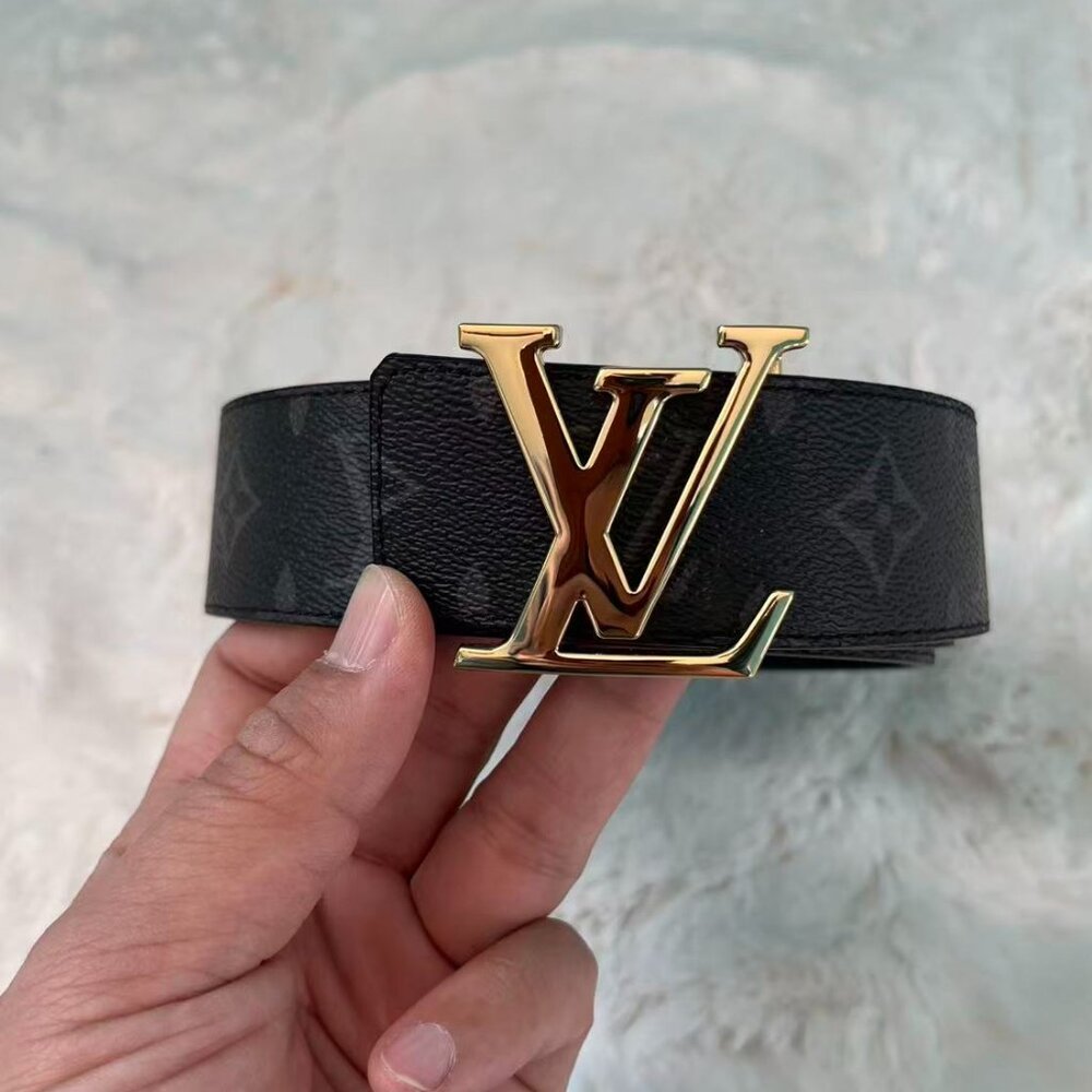 LV Belts 95cm fit for 30-34 Gold Logo - Picture 2 of 5